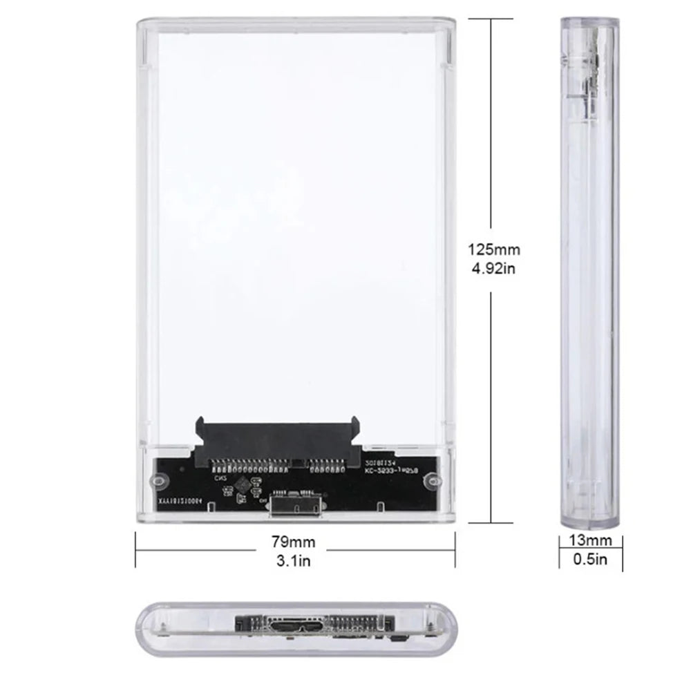 2.5' Transparent Hard Drive Enclosure