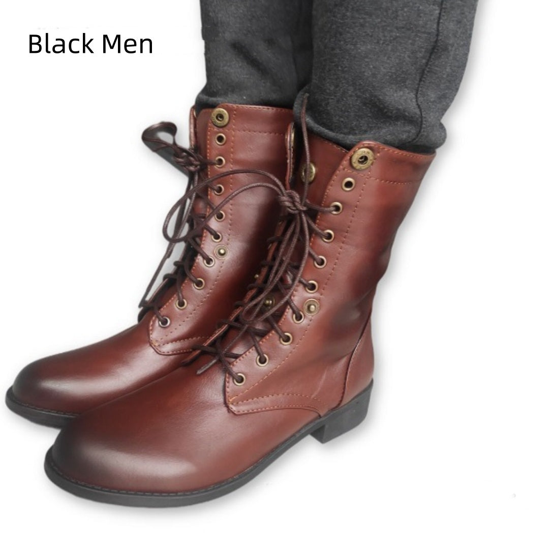 Botas con cordones para hombre.