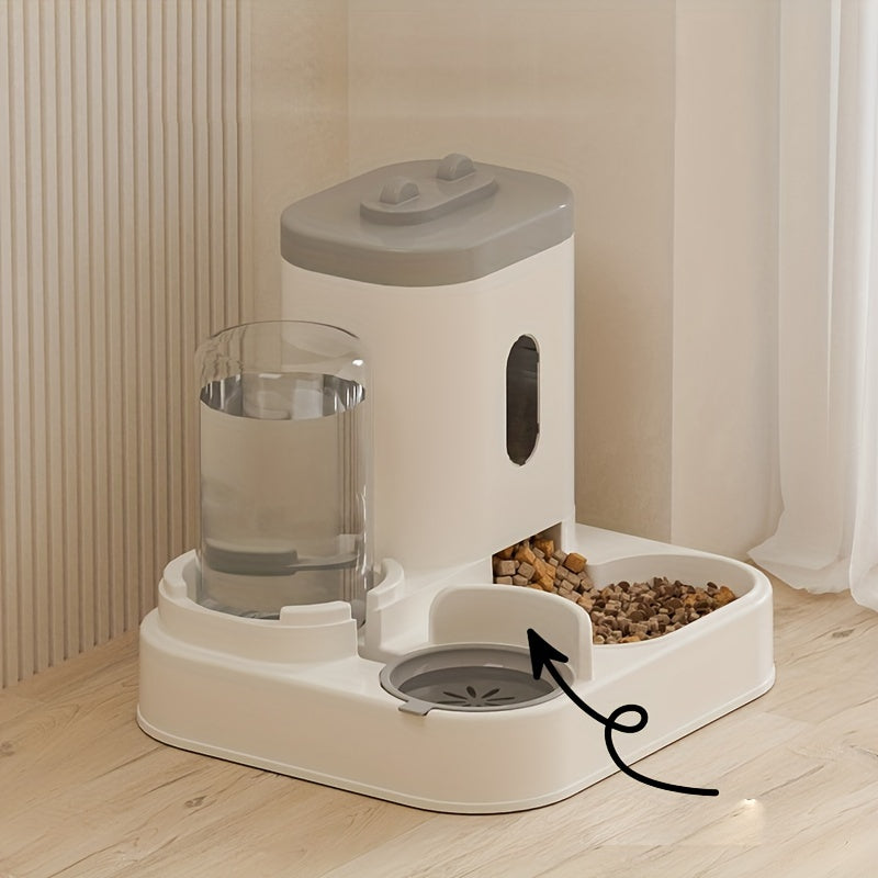 Distributeur automatique d'eau et de nourriture pour chat