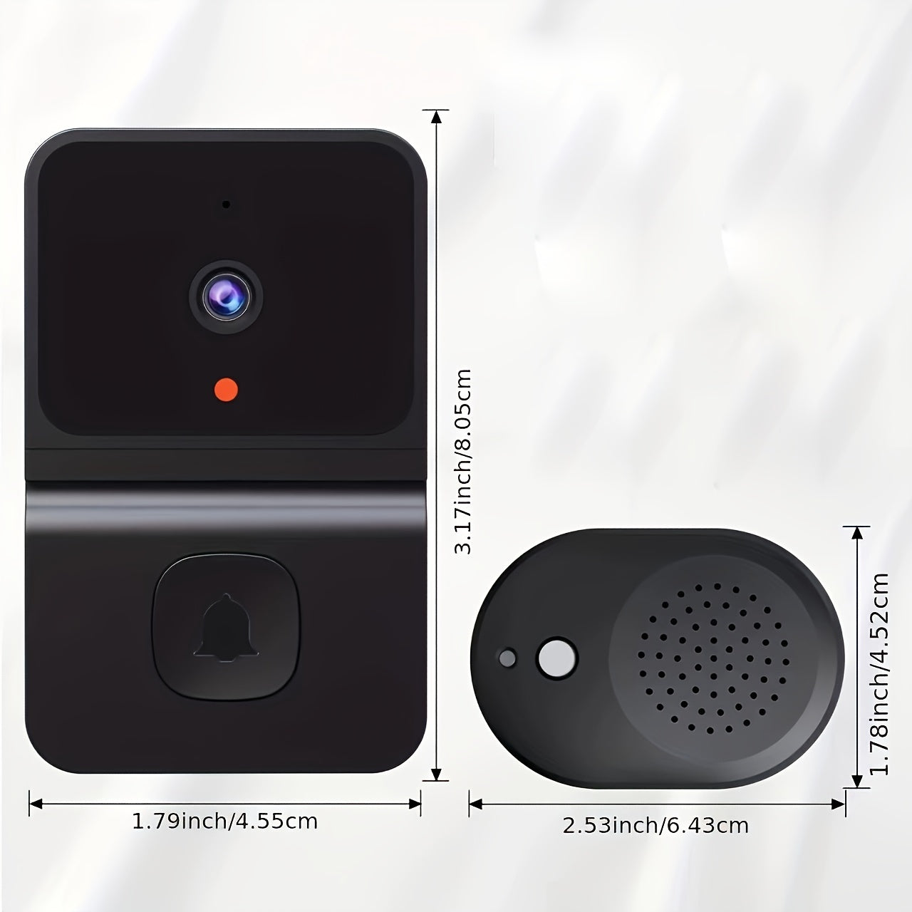 1pc (Build-in Battery) Smart WIFI Doorbell.