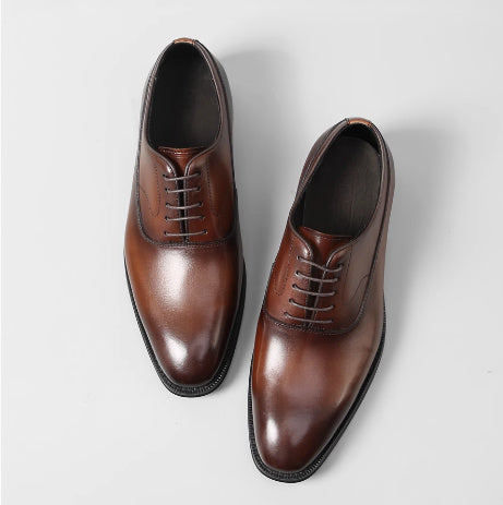 Chaussures d'affaires en cuir à trois branches pour hommes de style britannique