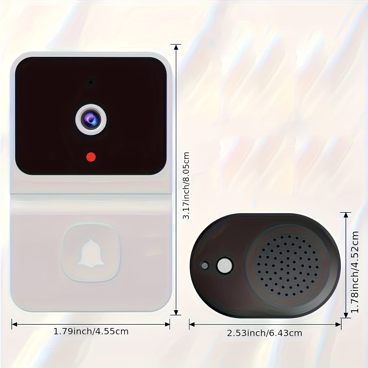 1pc (Build-in Battery) Smart WIFI Doorbell.