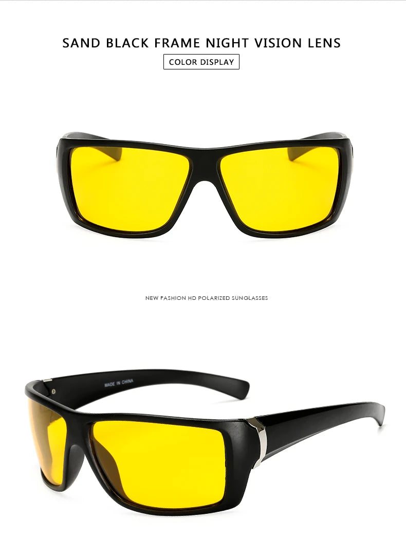 WarBLade – Lunettes de Vision Nocturne pour Conducteur, Polarisées, Verres Jaunes, Protection UV400