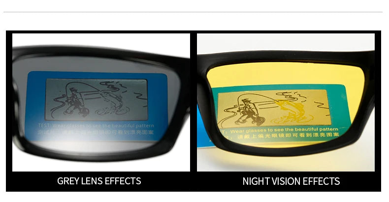 WarBLade – Lunettes de Vision Nocturne pour Conducteur, Polarisées, Verres Jaunes, Protection UV400