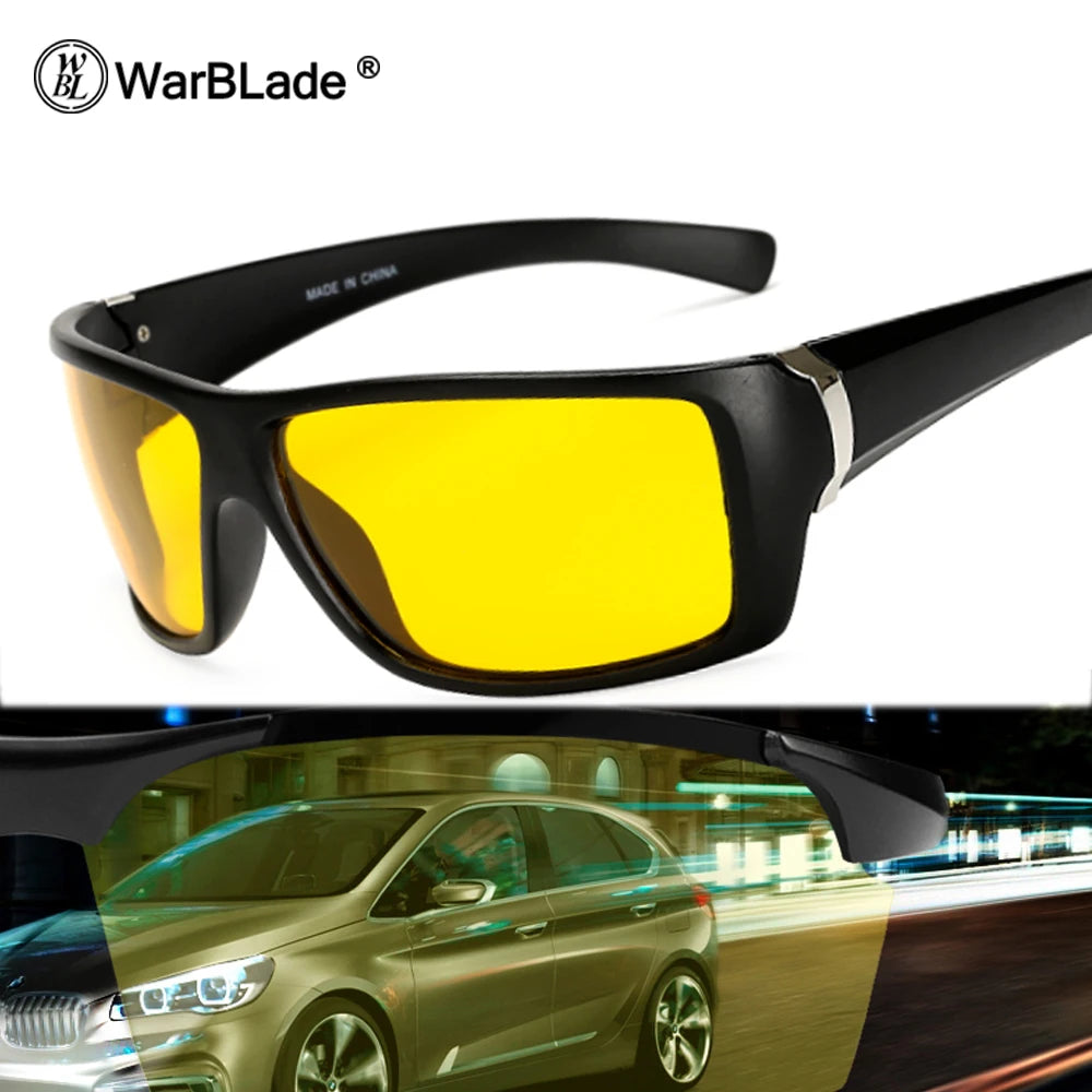 WarBLade – Lunettes de Vision Nocturne pour Conducteur, Polarisées, Verres Jaunes, Protection UV400