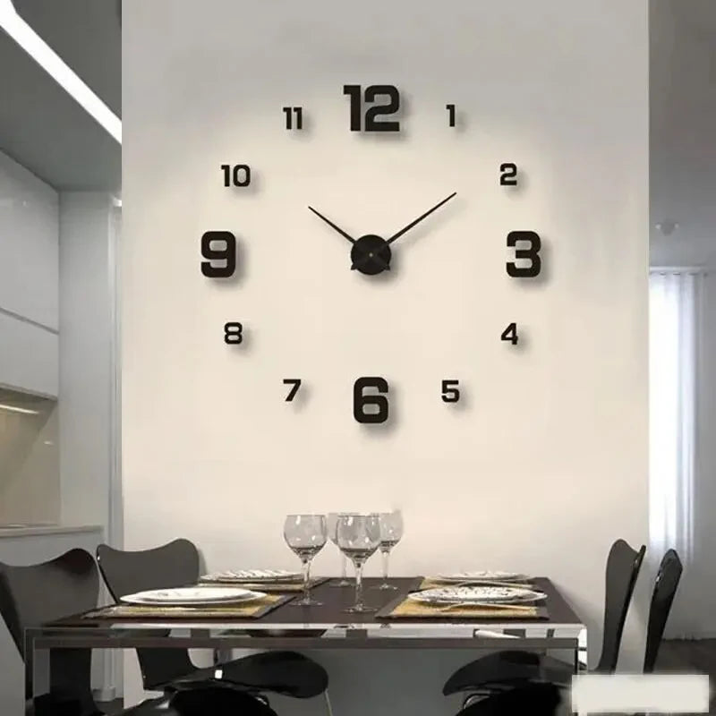 Horloge Murale DIY Sans Cadre – Décoration Moderne et Silencieuse