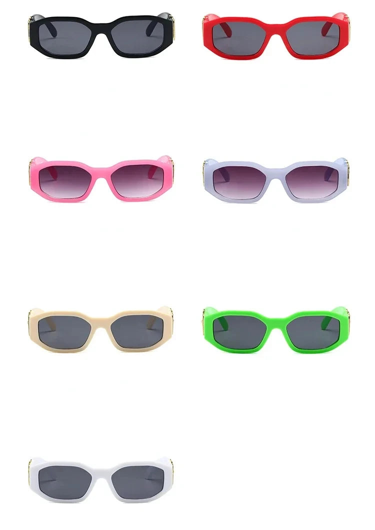 Lunettes de Soleil Carrées Irrégulières Rétro – Tendance et Protection UV pour Hommes et Femmes