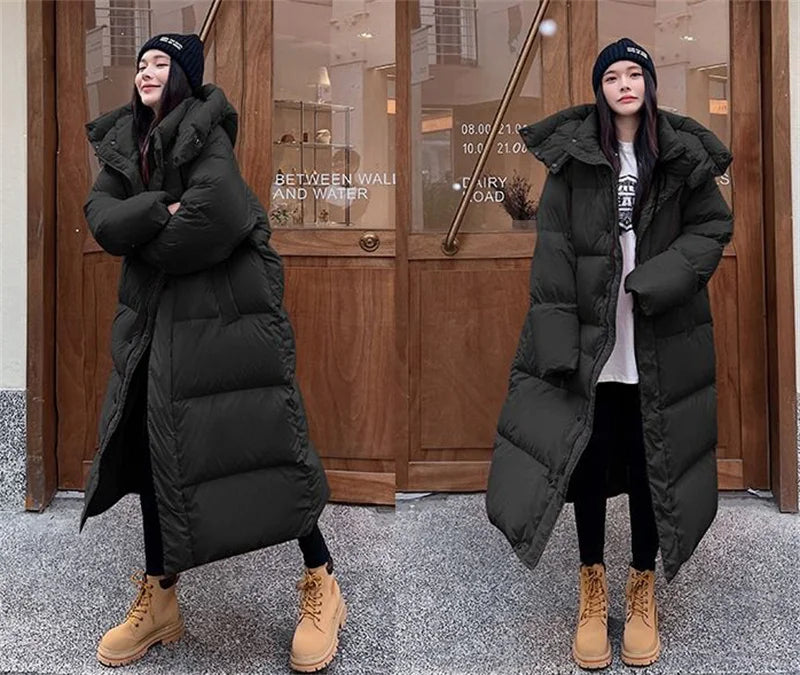 Parka Longue à Capuche pour Femme