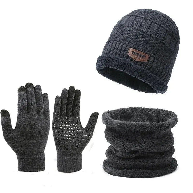 Ensemble Chapeau, Écharpe et Gants pour Hommes - Confort et Élégance