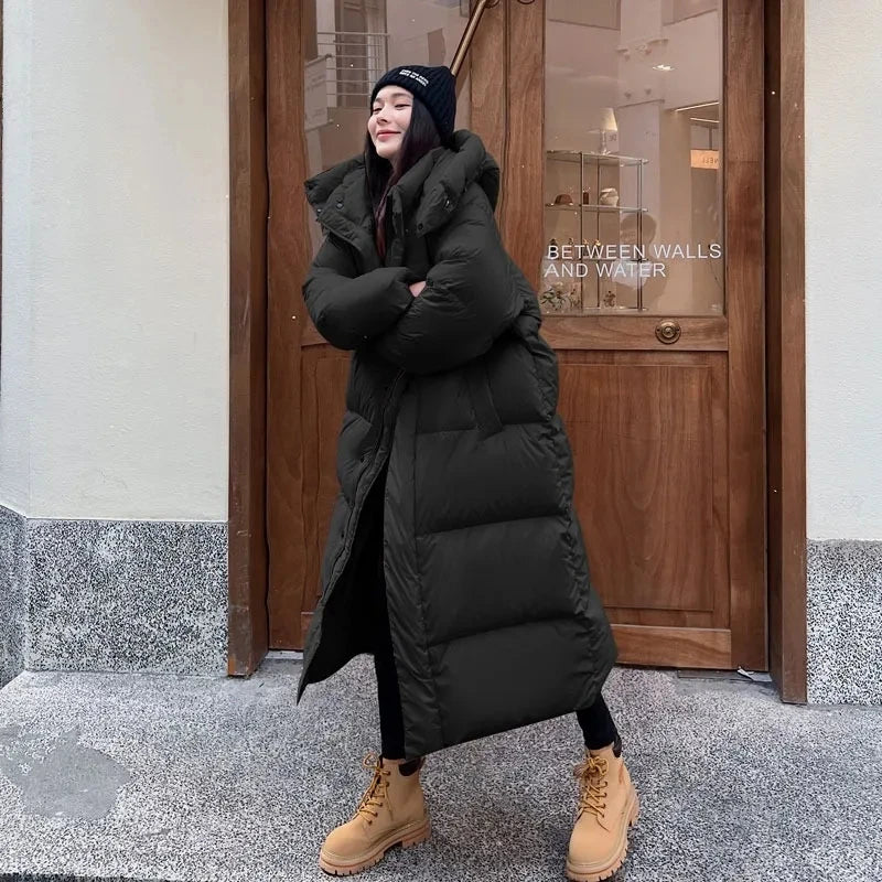 Parka Longue à Capuche pour Femme