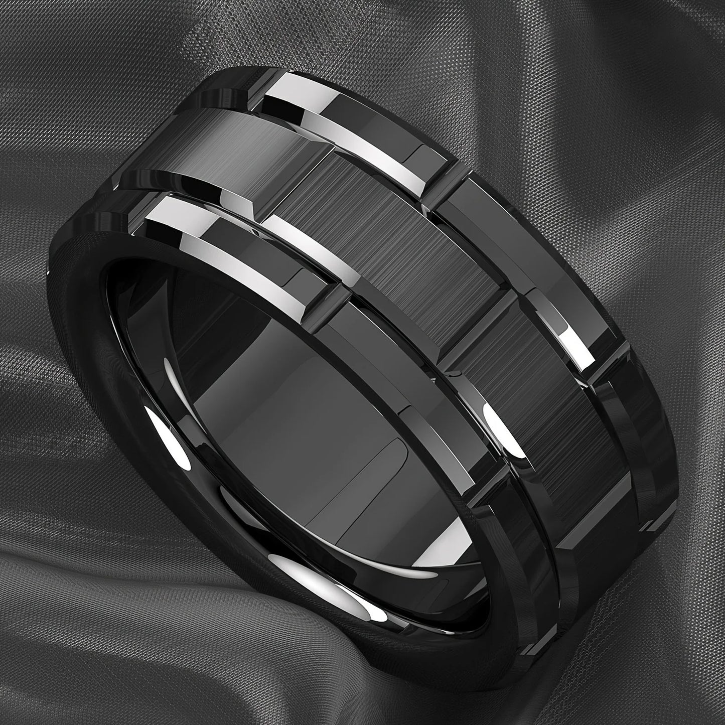 Bague Homme en Acier Inoxydable 8mm