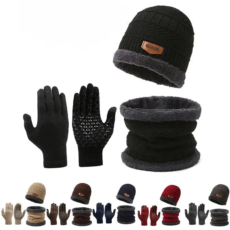 Ensemble Chapeau, Écharpe et Gants pour Hommes - Confort et Élégance