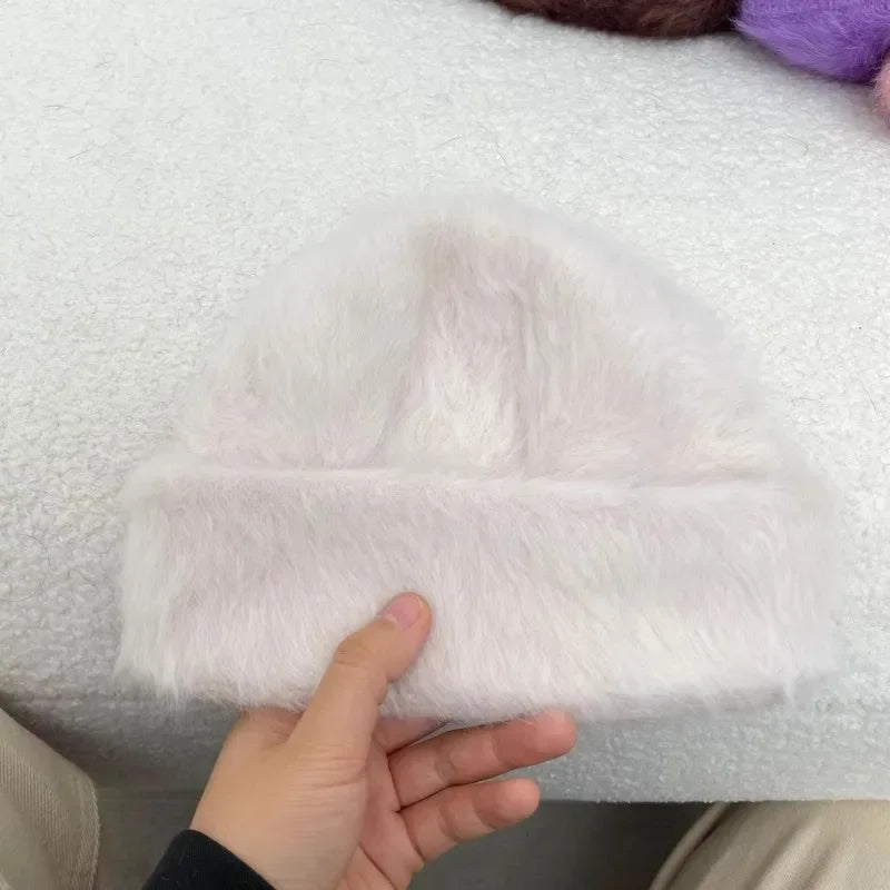 Bonnet d’Hiver Luxe en Fourrure de Lapin Douce