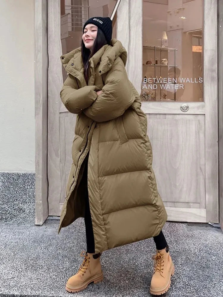 Parka Longue à Capuche pour Femme