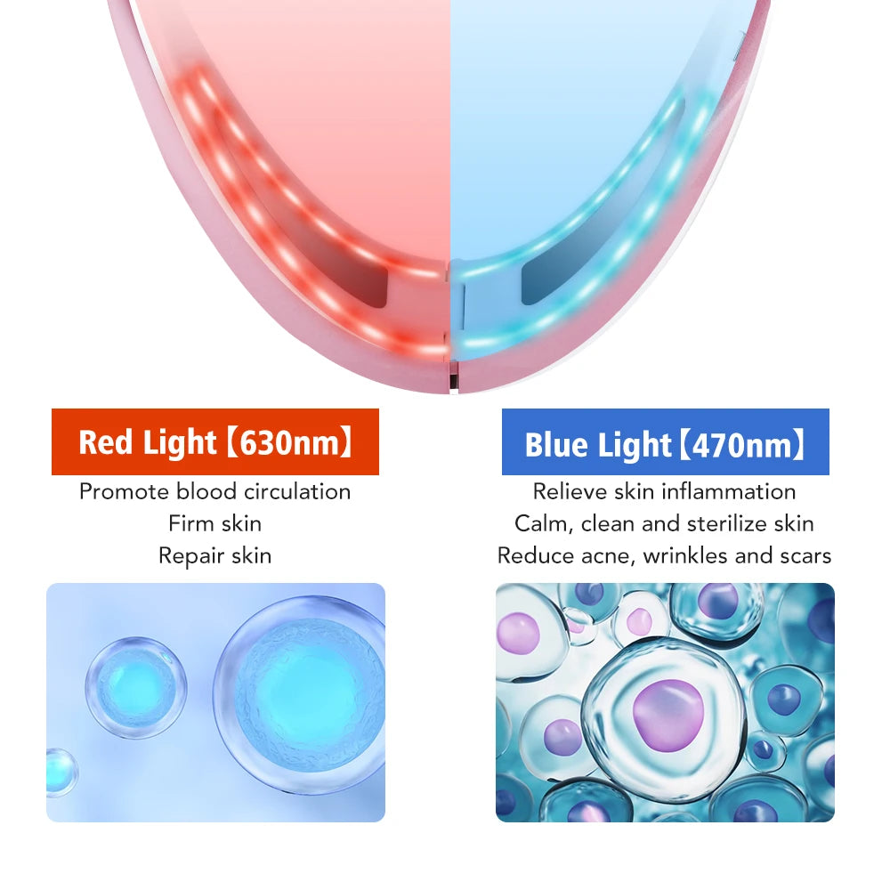 Appareil de Lifting du Visage EMS, Thérapie à Photons LED