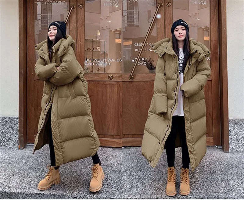 Parka Longue à Capuche pour Femme