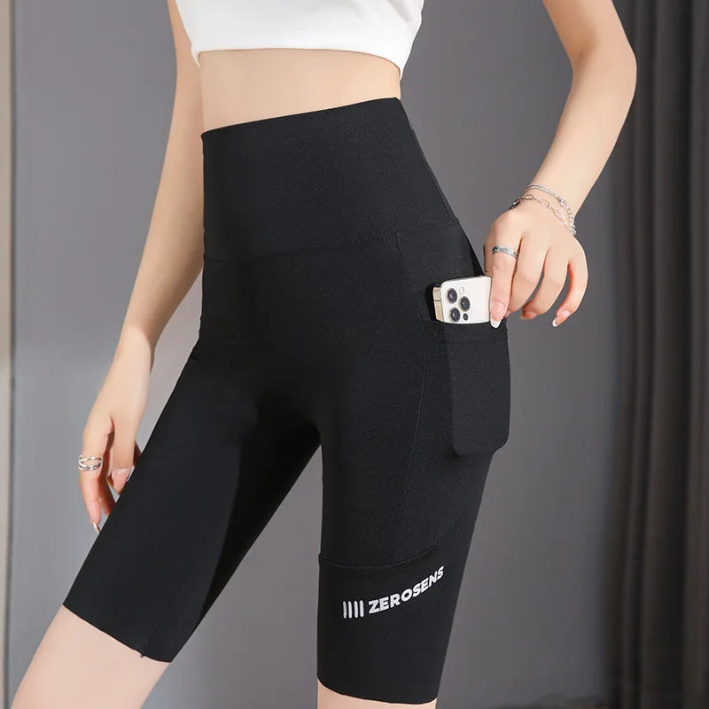 Leggings sans couture avec poche pour femme