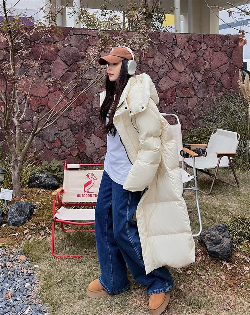 Parka Longue à Capuche pour Femme