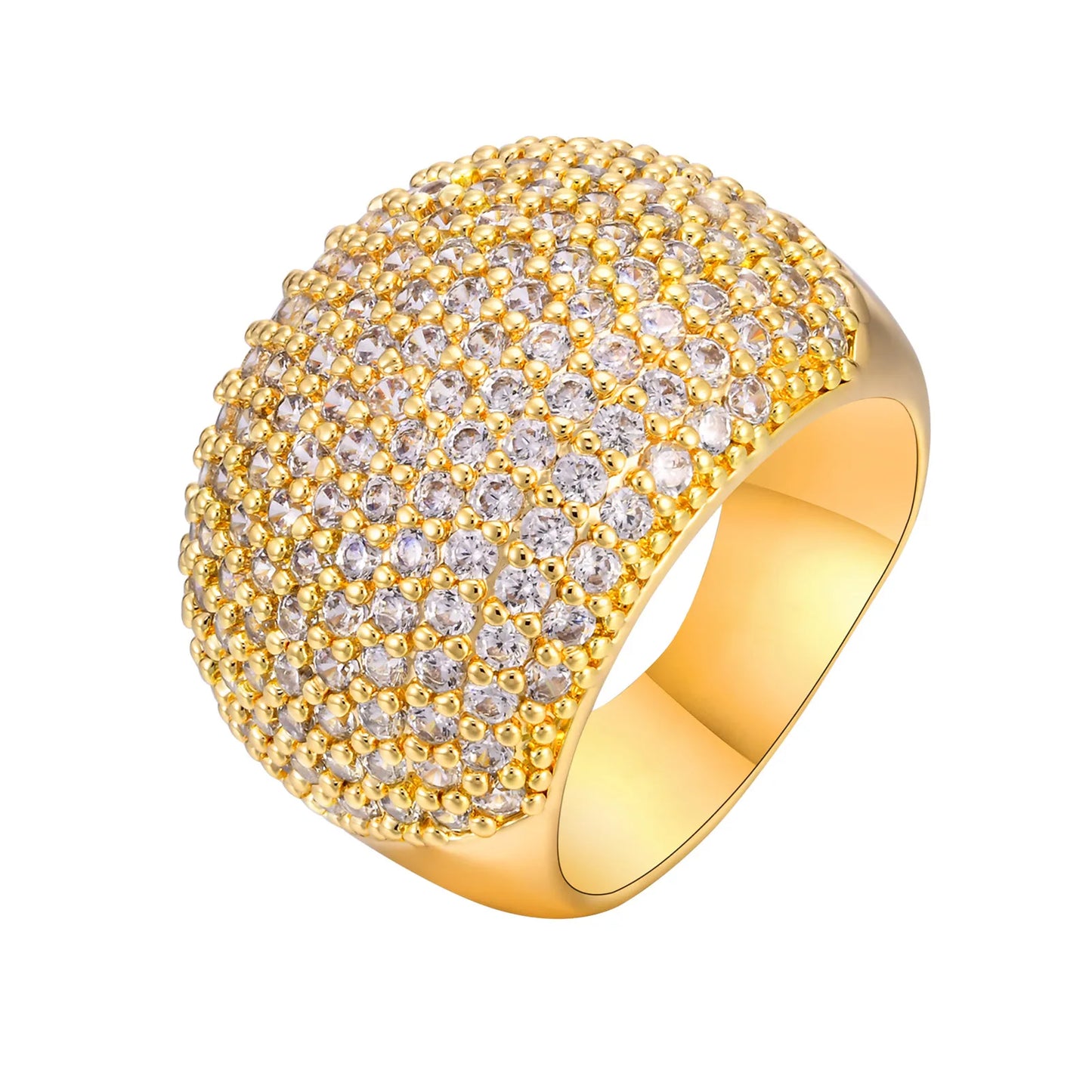 Bague Statement Oversize Vnox pour Femmes et Filles – Bague en Zircon Cubique CZ avec Pierre Brillante – Bijoux de Luxe