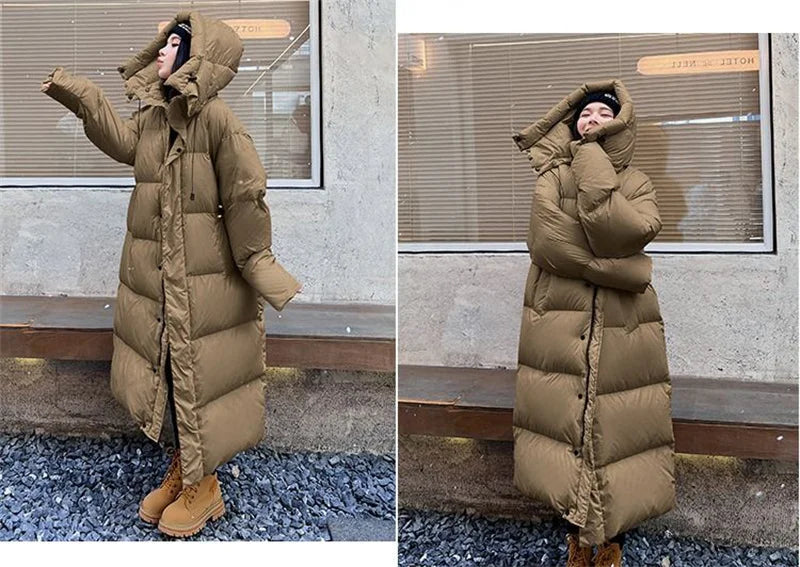 Parka Longue à Capuche pour Femme