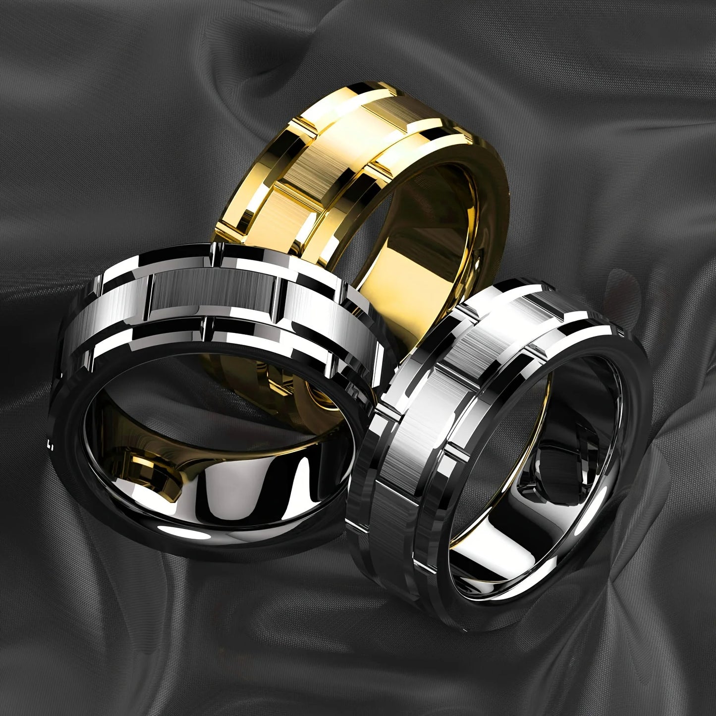 Bague Homme en Acier Inoxydable 8mm