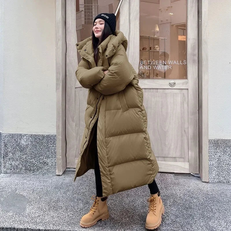 Parka Longue à Capuche pour Femme