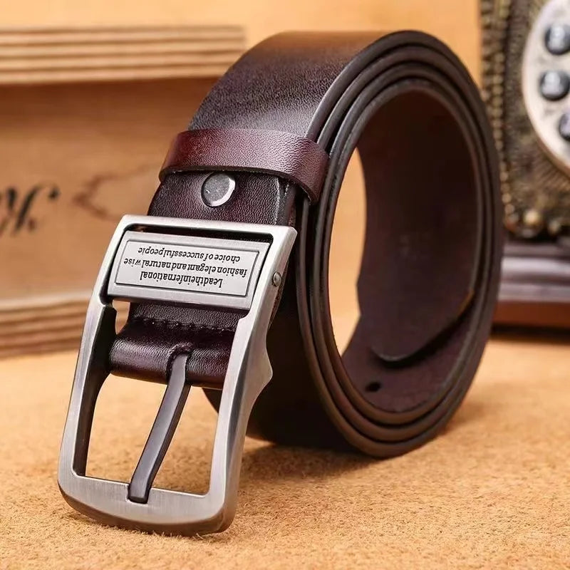 Ceinture en cuir de vachette pour hommes