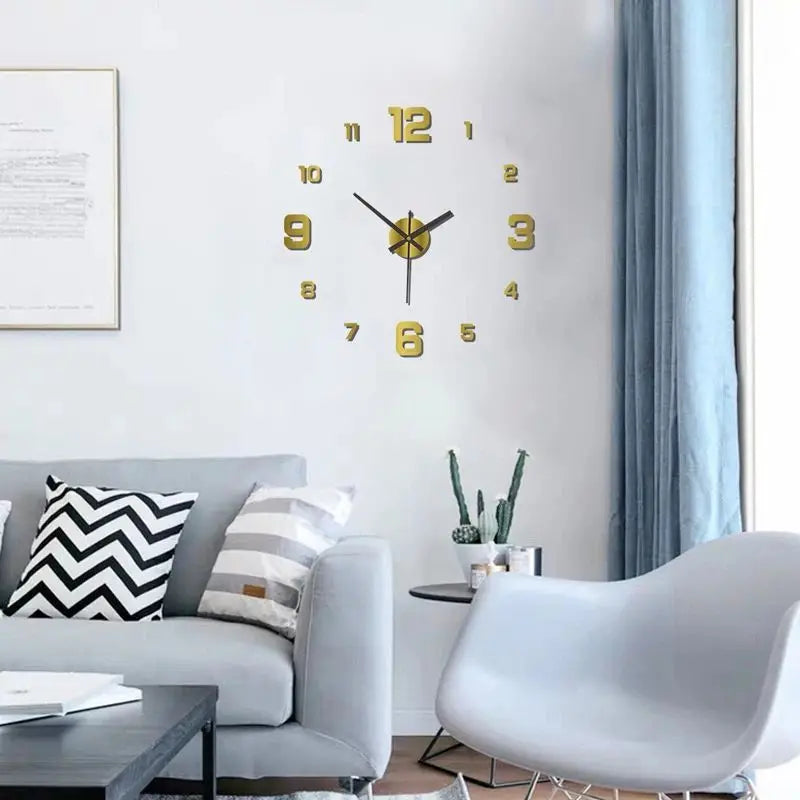 Horloge Murale DIY Sans Cadre – Décoration Moderne et Silencieuse