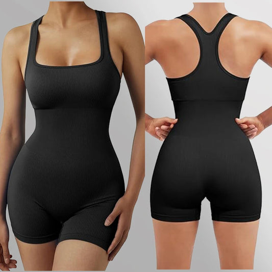 Combinaison de sport sans couture pour femme, barboteuse TUNIControl, dos nu, sexy, ensemble de yoga