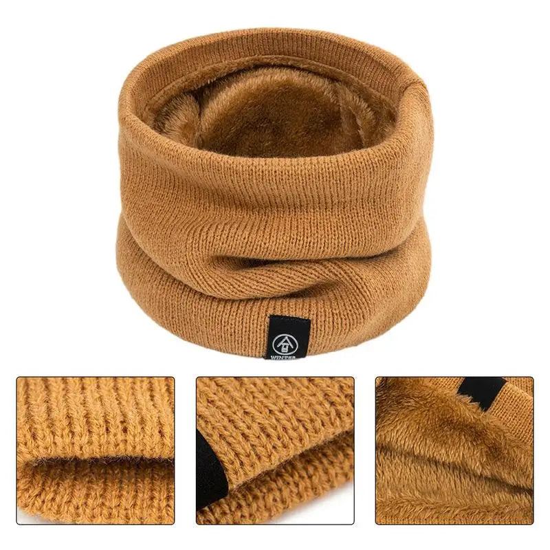 Calentador de cuello sonriente para hombres, pisos en forma de tubo f, gorro de punto para espesar, cubierta facial para imágenes, protección de la columna cervical, invierno cálido