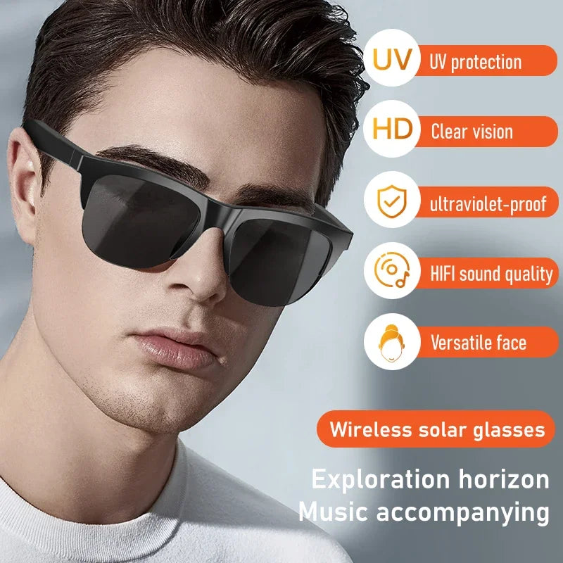 Lunettes de soleil intelligentes Bluetooth V5.3 pour hommes et femmes