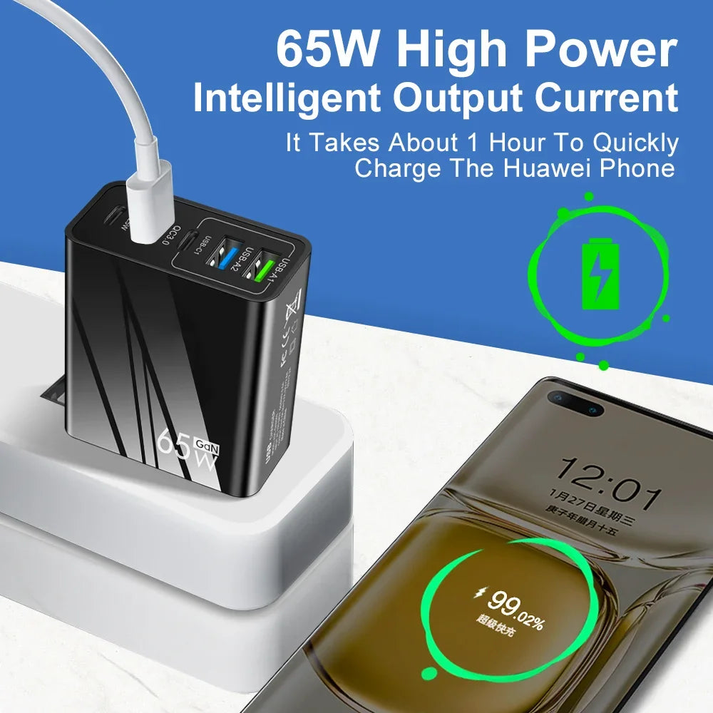 Tête de Charge Rapide 65W pour Téléphone Portable