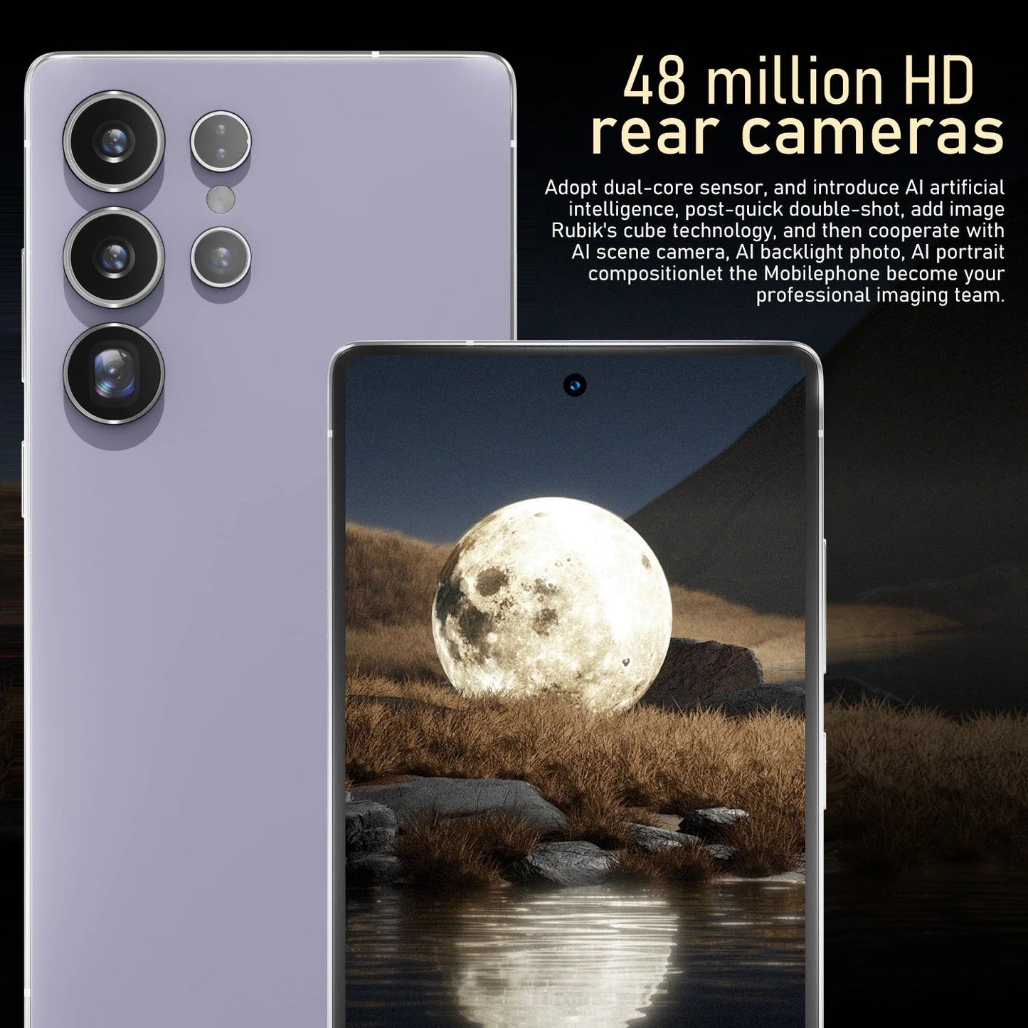 S25 Ultra Smartphone Android 6.8 pouces 8 + 128GB ROM double SIM téléphones mobiles 4G réseau 6800mAh batterie Octa Core téléphones portables