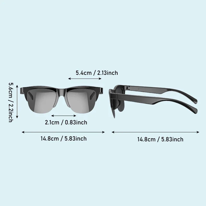 Lunettes de soleil intelligentes Bluetooth V5.3 pour hommes et femmes