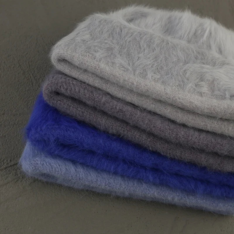 Bonnet d’Hiver Luxe en Fourrure de Lapin Douce