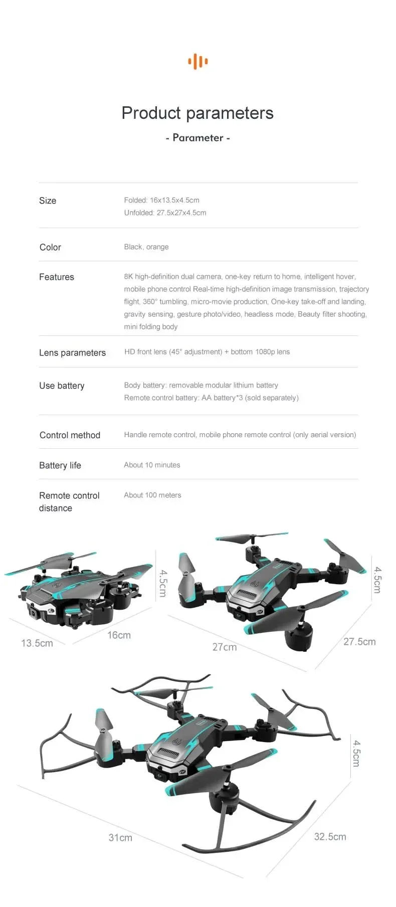 Drone Aérien Pliable Professionnel Xiaomi Mijia G6Pro