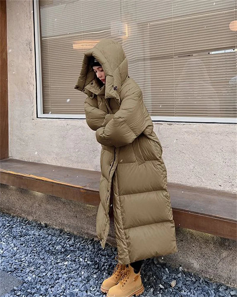 Parka Longue à Capuche pour Femme