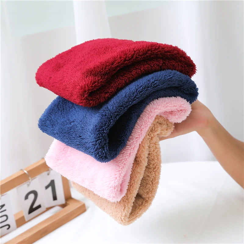 Collor warm cashmere scarf solid ring outdoor sports thick plush scarf for children men and women muffler face mask