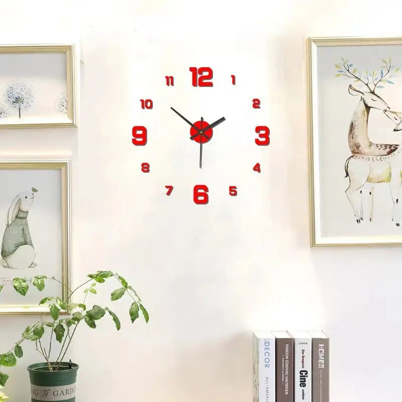 Horloge Murale DIY Sans Cadre – Décoration Moderne et Silencieuse