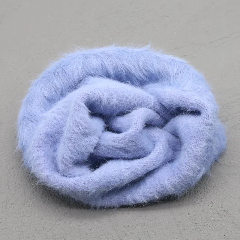 Bonnet d’Hiver Luxe en Fourrure de Lapin Douce