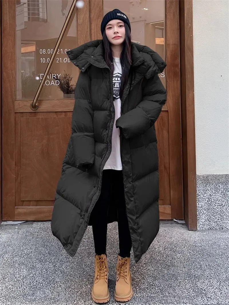 Parka Longue à Capuche pour Femme