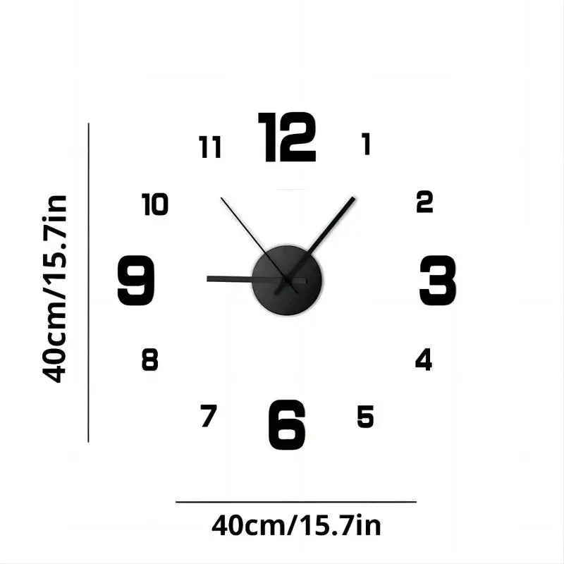 Horloge Murale DIY Sans Cadre – Décoration Moderne et Silencieuse