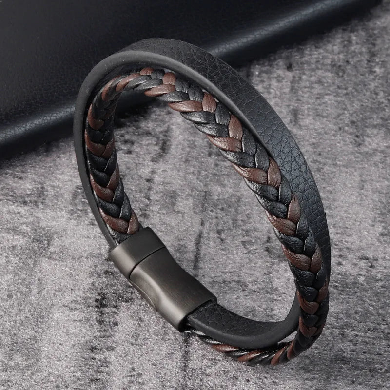 Bracelet en Cuir Véritable pour Homme