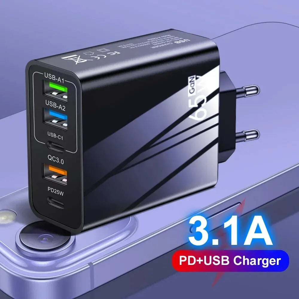 Tête de Charge Rapide 65W pour Téléphone Portable