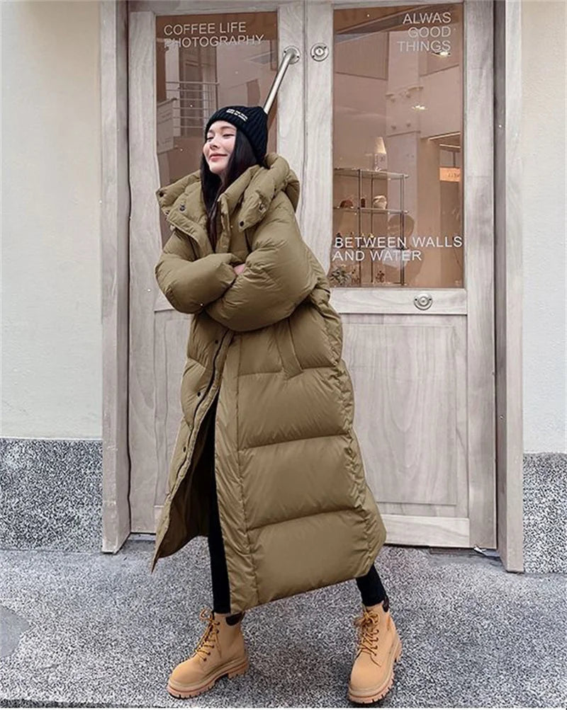 Parka Longue à Capuche pour Femme