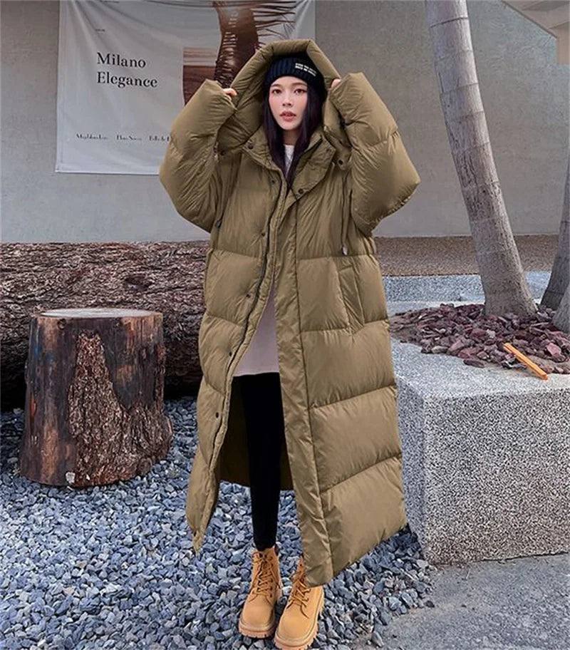 Parka Longue à Capuche pour Femme