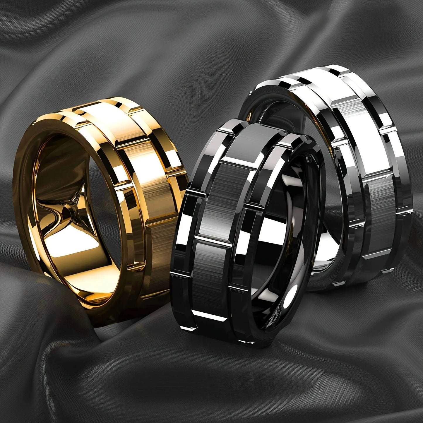 Bague Homme en Acier Inoxydable 8mm