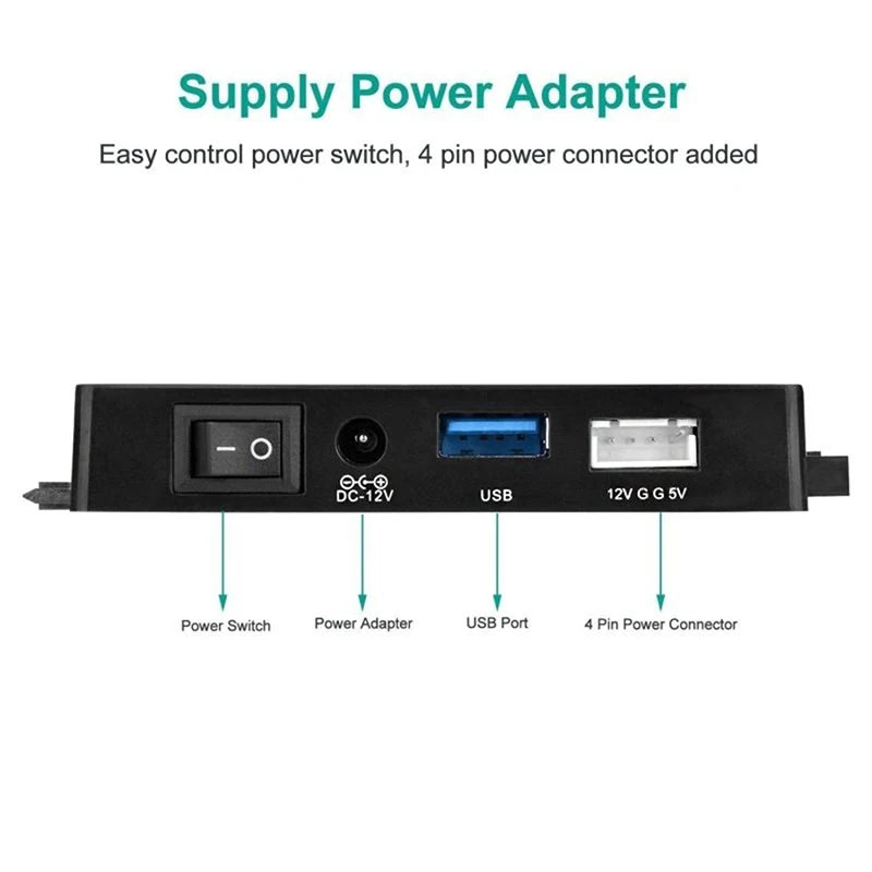 Adaptateur de disque dur USB 3.0 à SATA IDE, câble convertisseur pour disque dur 3.5 2.5 pouces/SSD CD DVD ROM CD-RW 3 en 1 IDE SATA