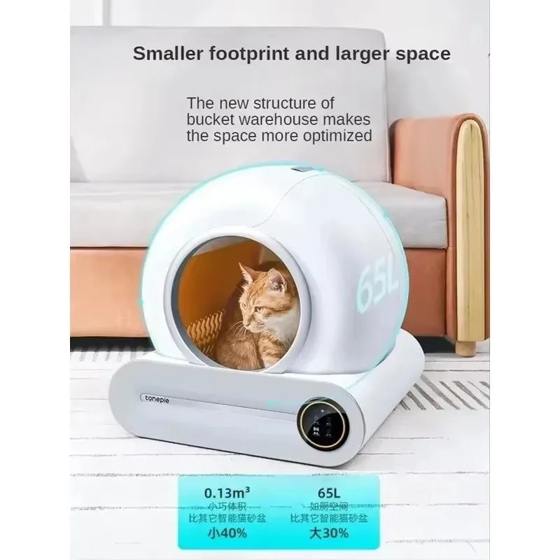 Bac à litière automatique intelligent pour chat.